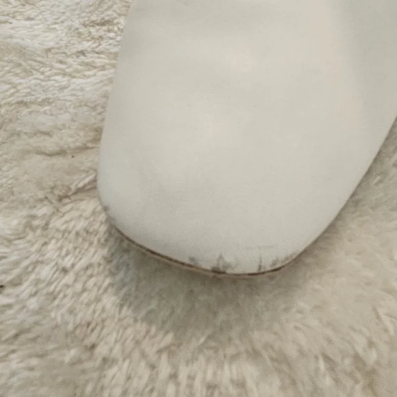 Jeffrey Campbell White Ankle Boots Clear Block Heel Size 9 70s Avant Garde Retro - Picture 9 of 15
